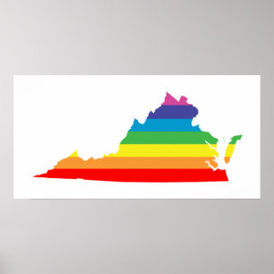 Affiches arc-en-ciel de virginie