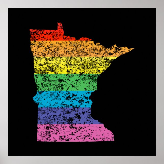 Affiches arc-en-ciel du minnesota (Devant)