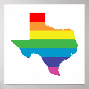 Affiches arc-en-ciel texan