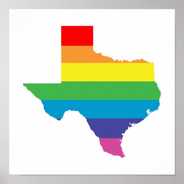 Affiches arc-en-ciel texan (Devant)