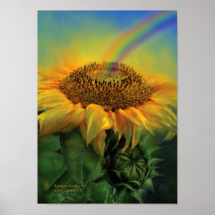 Affiches Arc-en-ciel Tournesol Art Poster/Imprimer
