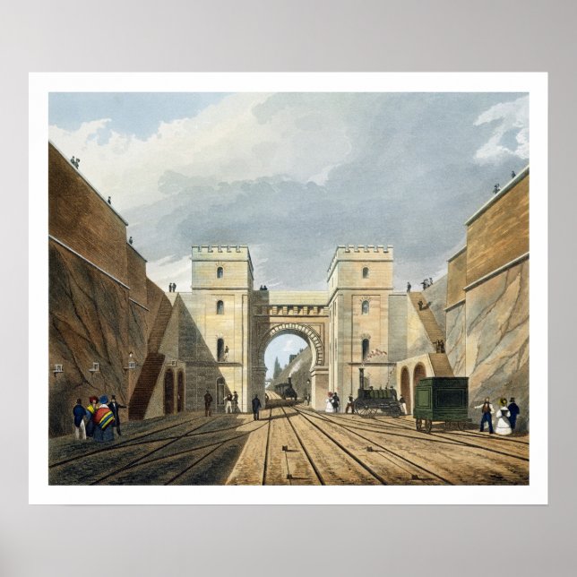 Affiches Arc mauresque, Vue du tunnel, plaque 10 fr (Devant)