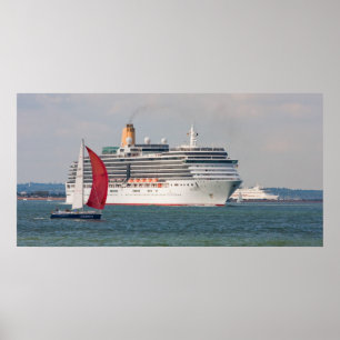 Affiches Arcadie de bateau de croisière de P&O quittant