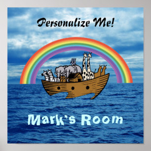 Affiches Arche et arc-en-ciel de Noé