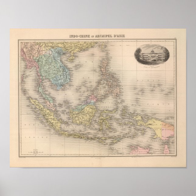 Affiches archipel d'Asie d'Indochine (Devant)