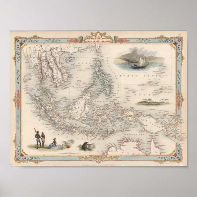 Affiches Archipel malais ou îles de l'Inde orientale (Devant)