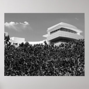 Affiches Architecture au Getty Center en noir et blanc