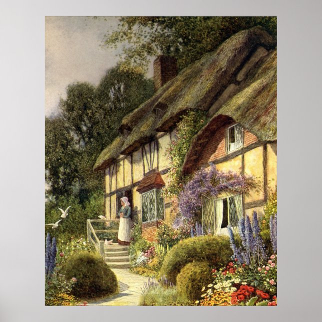 Affiches Architecture vintage, maison de campagne (Devant)