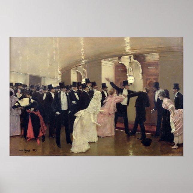 Affiches Argument dans les couloirs de l'Opéra, 1889 (Devant)