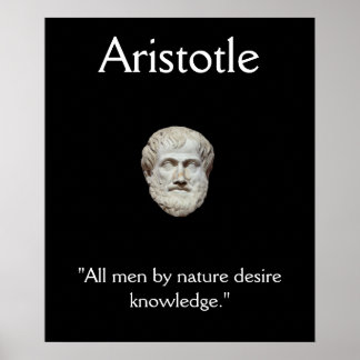 Affiches Aristote - Citation de connaissances
