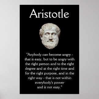 Affiches Aristote - Citation De Gestion De La Colère