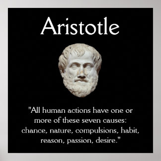 Affiches Aristote - Citation sur le comportement humain