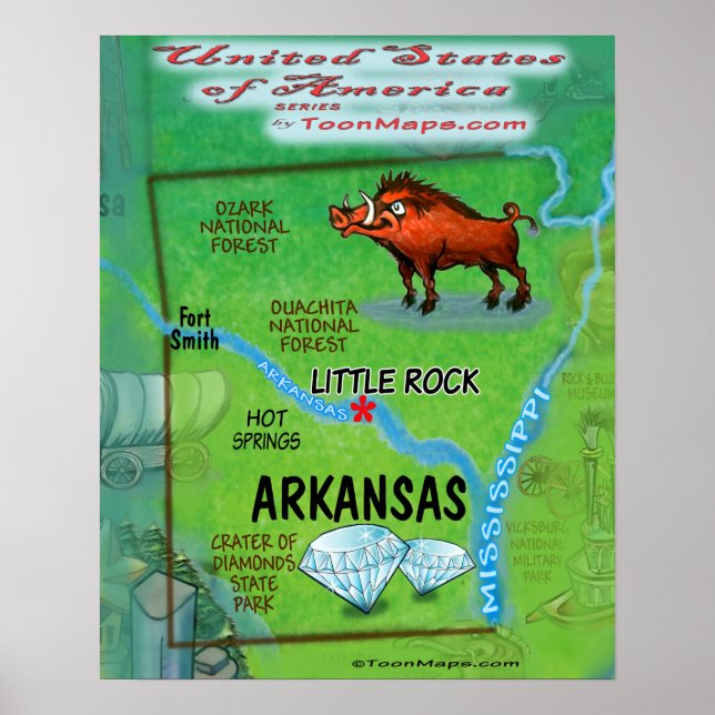Affiches Arkansas USA (Devant)