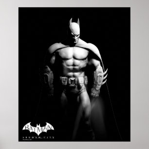 Affiches Arkham Pose large noir et blanc Batman