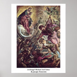 Affiches Arkhangel Michael et Satan par Jacopo Tintoretto