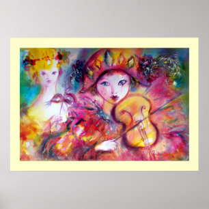 Affiches Arlecchino et Colombina, taille colossale