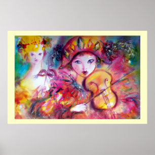 Affiches Arlecchino et Colombina, taille colossale