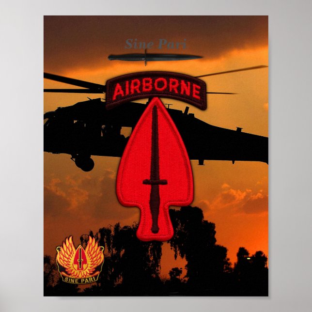 Affiches Armée USASOC Opérations spéciales LRRPS LRRP Recon (Devant)