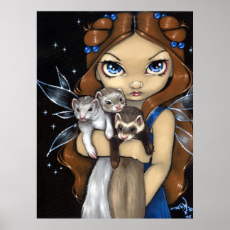 Affiches Armful of Ferrets ART IMPRIMER fée imaginaire ferr