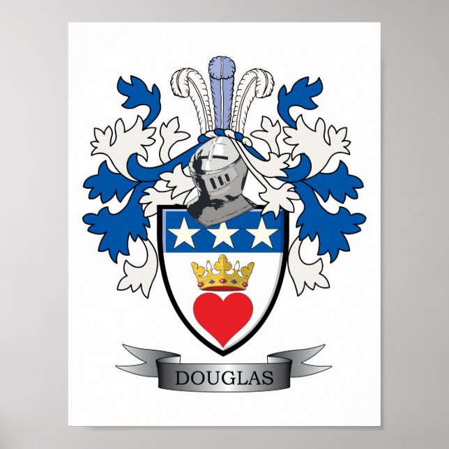 Affiches Armoiries de Douglas Family Crest (Devant)