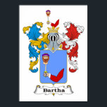 Affiches Armoiries de la famille Bartha hongroise 11x15" Pr<br><div class="desc">Ces armoiries ont été décrites dans les "Familles de Hongrie" d’Ivan Nagy et dans les documents de la Bibliothèque nationale hongroise. Les rois et les dirigeants hongrois, dès le 13ème siècle, accordèrent à tous ces armoiries un rang de noblesse. Pour plus d'informations, envoyez-nous un courriel à heraldry505@hotmail.com. Toutes ces crêtes...</div>