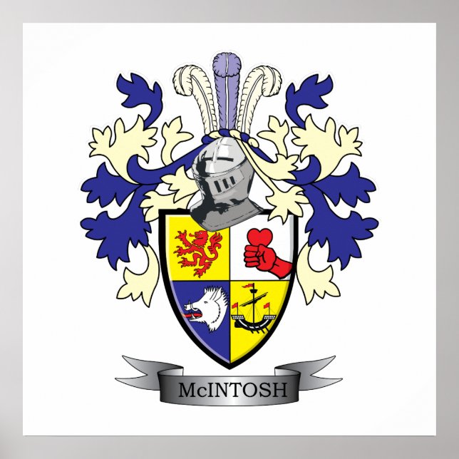 Affiches Armoiries de la famille McIntosh (Devant)