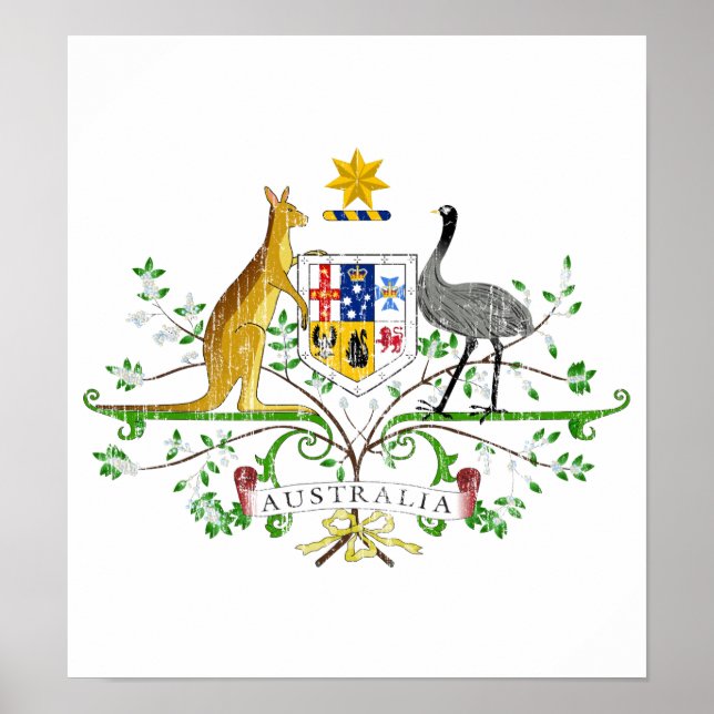 Affiches Armoiries De L'Australie (Devant)