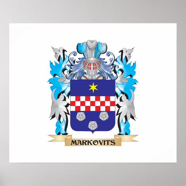 Affiches Armoiries de Markovits - Armoiries de famille (Devant)