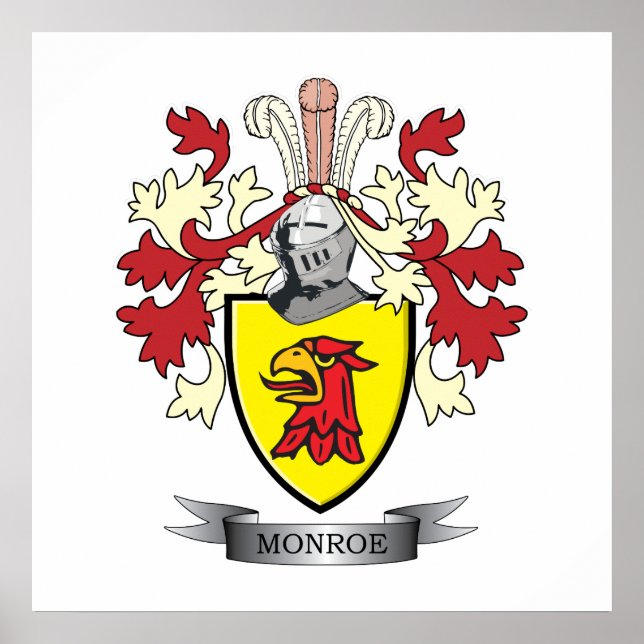 Affiches Armoiries de Monroe Family Crest (Devant)
