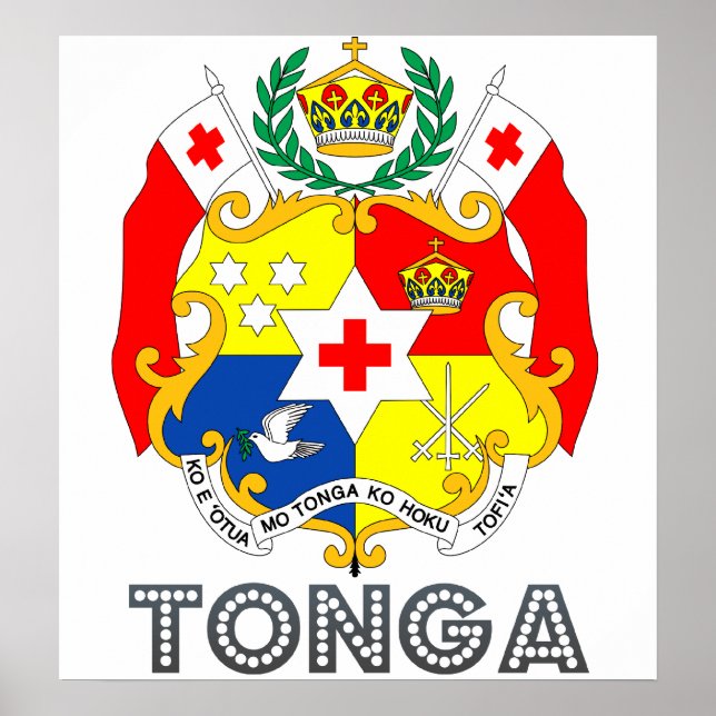 Affiches Armoiries des Tonga (Devant)