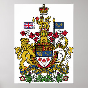 Affiches Armoiries du Canada Symbole officiel de l'héraldiq
