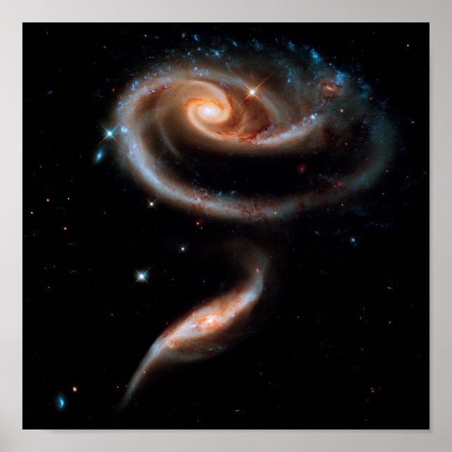 Affiches Arp 273 galaxies de la rose photo Hubble de l'espa (Devant)