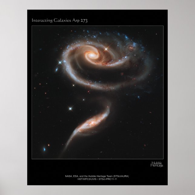 Affiches ARP-273 Galaxies en interaction (Devant)