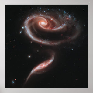 Affiches Arp 273 Galaxies en interaction (télescope Hubble)