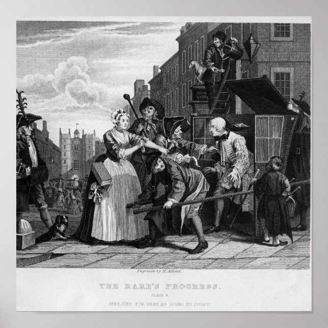 Affiches Arrestation pour dette, assiette V (Devant)