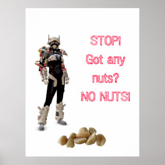 Affiches ARRÊTE ! T'as des noix ? PAS DE NUTS !