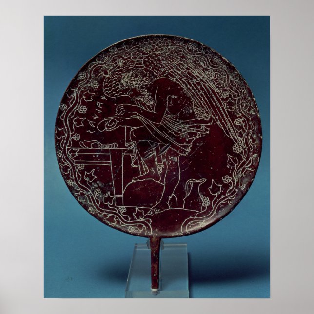 Affiches Arrière d'un miroir en bronze (Devant)