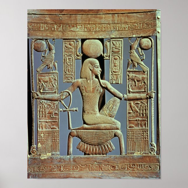 Affiches Arrière d'une chaise du tombeau de Toutankhamon (Devant)