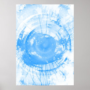 Affiches Arrière - plan bleu abstrait d'aquarelle, texture