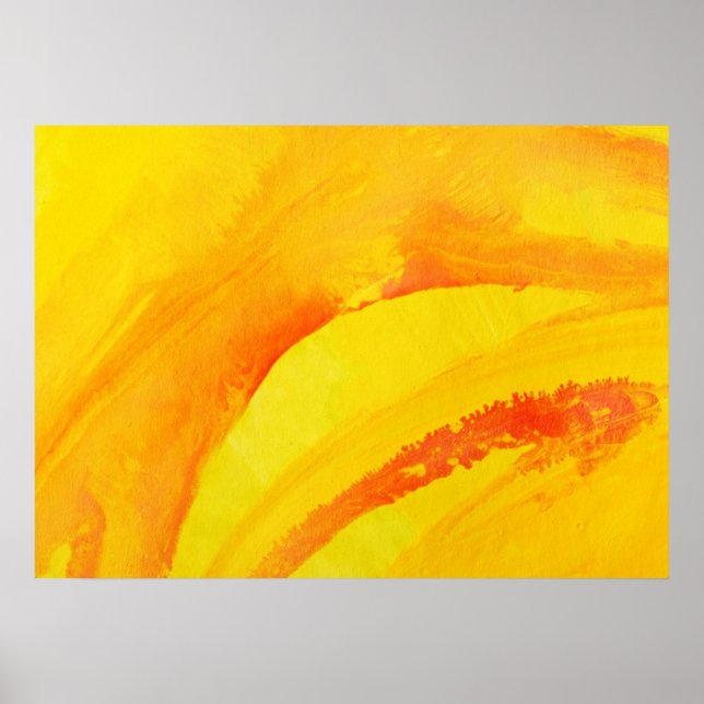 Affiches arrière - plan jaune. aquarelle sur papier (Devant)