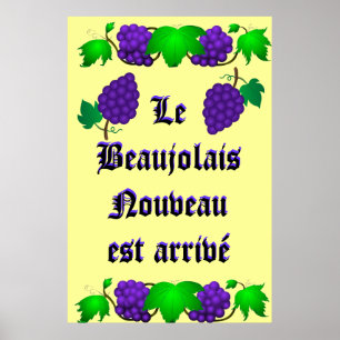 Affiches Arrivé d'est de Le Beaujolais Nouveau