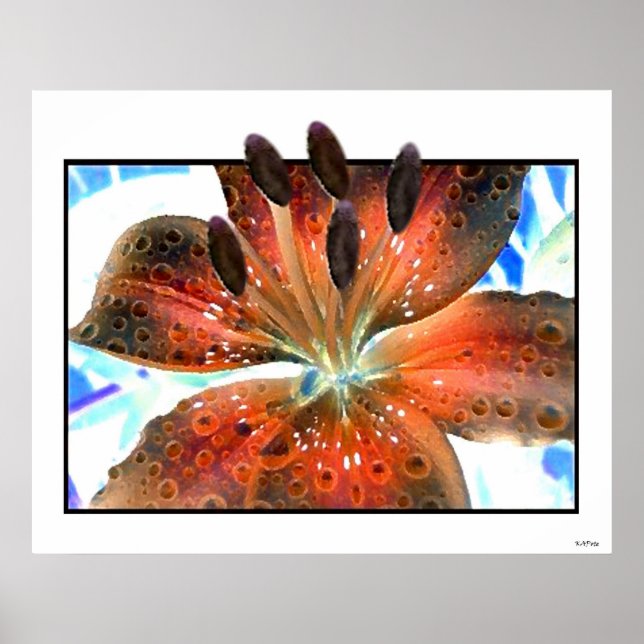 Affiches Art 3D Lilie (Devant)