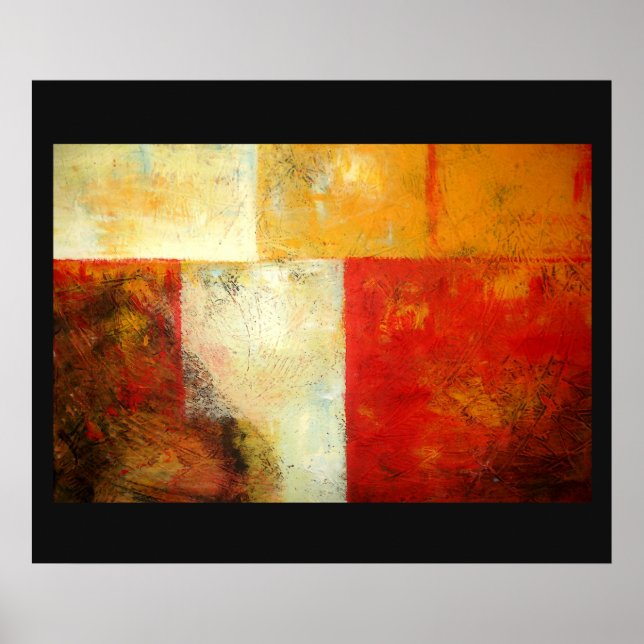 Affiches Art Abstrait original - Oeuvres d'art modernes (Devant)