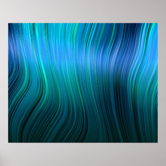 Affiches Art Bio Moulage Plastique Doux Strands Bleu Hues