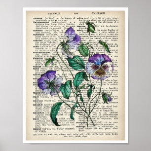 Affiches Art Botanique vintage Imprimer Violet Ancienne pag