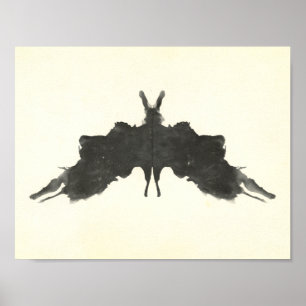 Affiches Art d'amusement d'essai de tache d'encre de