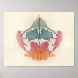 Affiches Art d'amusement d'essai de tache d'encre de