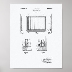 Affiches Art de brevet de la serrure 1949 de queue de