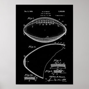 Affiches Art de brevet du football, brevet de football
