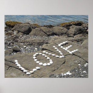 Affiches Art de coquillages sur la plage